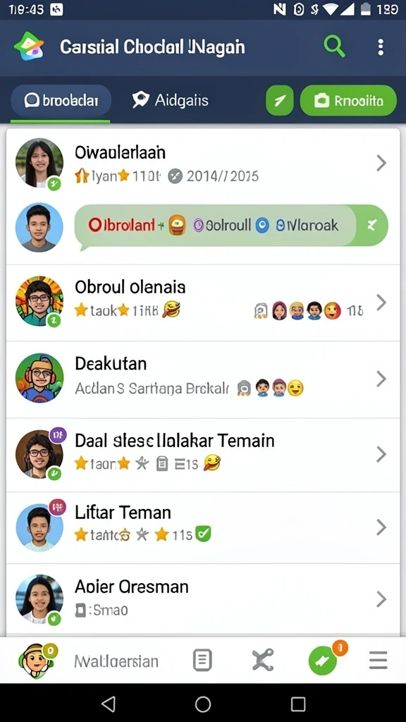 Tampilan karakter yang menarik dan detail.