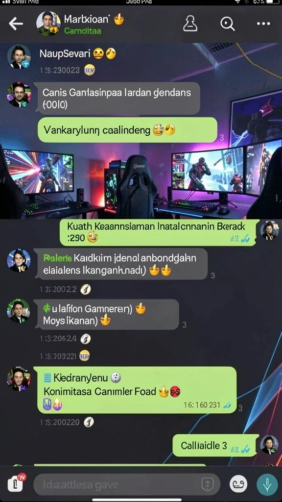 Gambaran karakter yang penuh warna dan detail.
