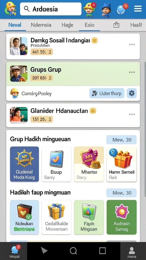 Fitur permainan kartu yang seru dan kompetitif.