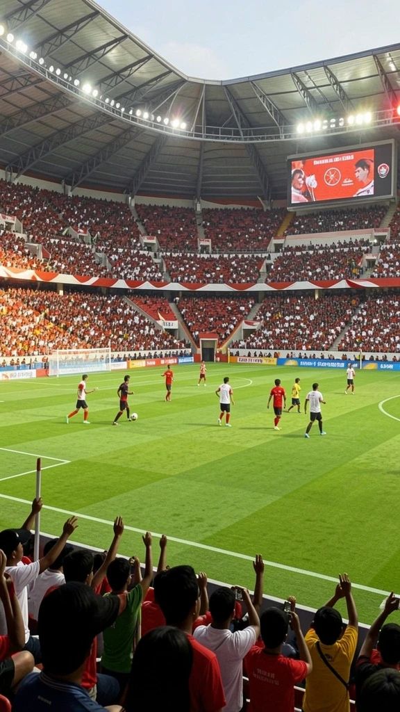 Arena pertarungan yang dirancang dengan detail.