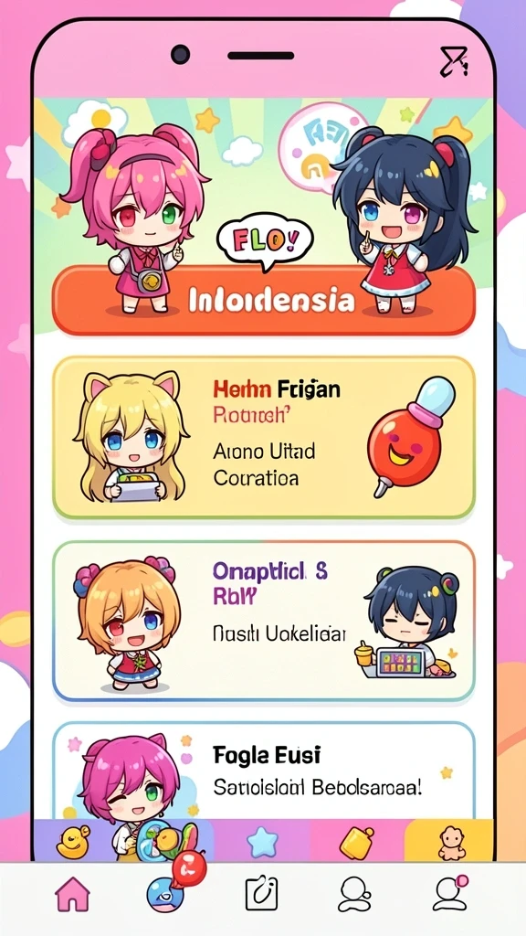 Karakter yang dapat disesuaikan dengan unik.