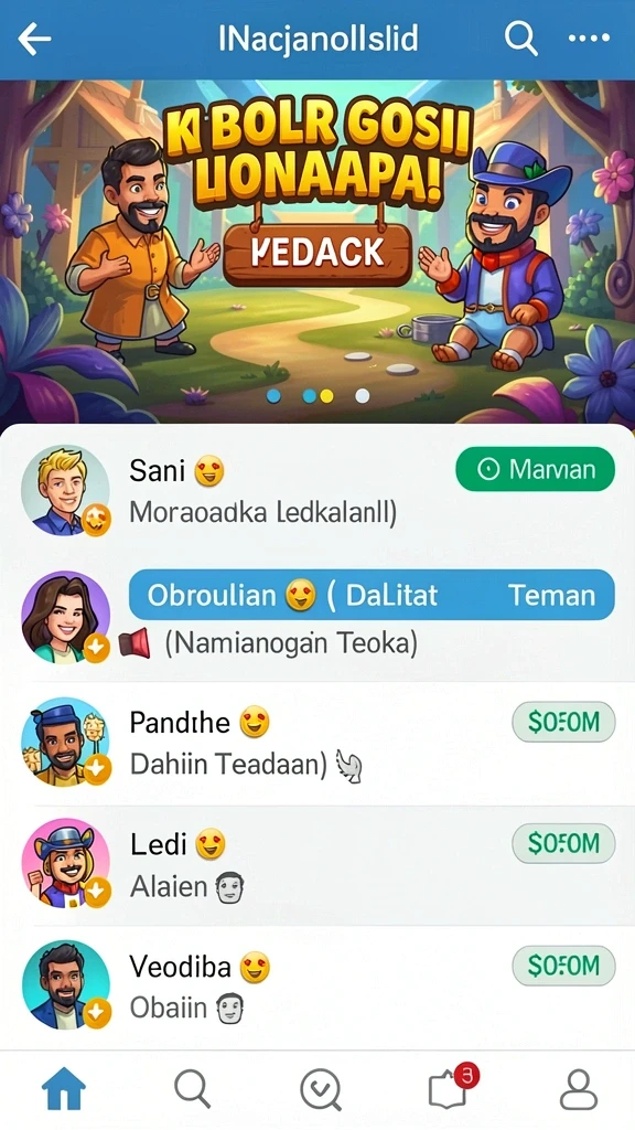 Berbagai jenis permainan yang menantang dan seru.