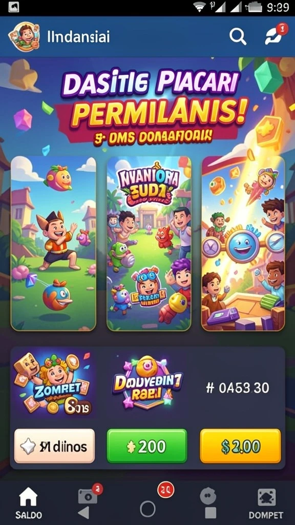 Permainan yang penuh warna dan grafis yang menakjubkan.