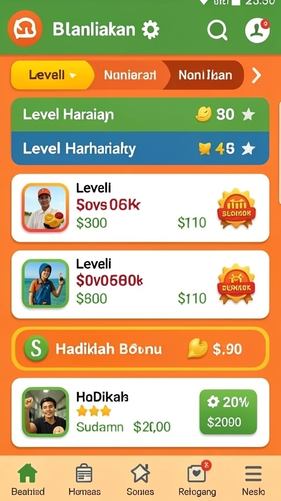 Pengalaman bermain yang seru dan adiktif.