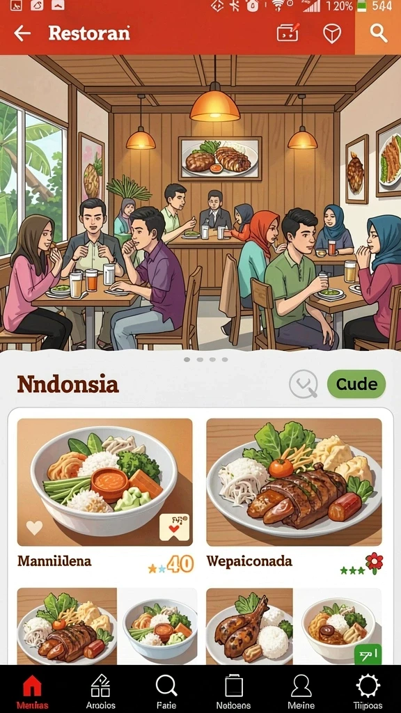 Tampilan antarmuka yang sederhana dan menarik.
