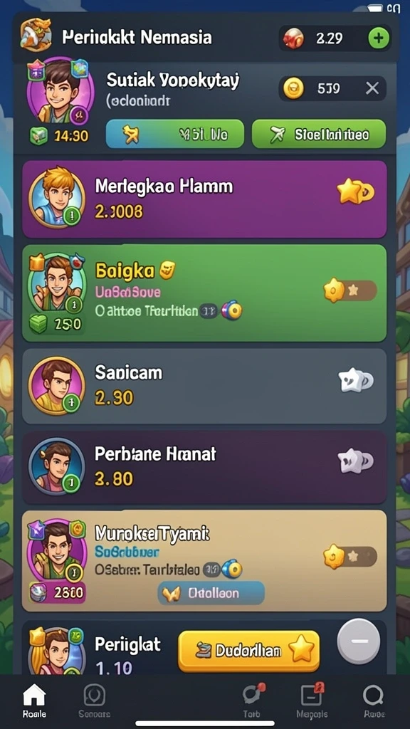 Berbagai karakter unik yang bisa dimainkan.