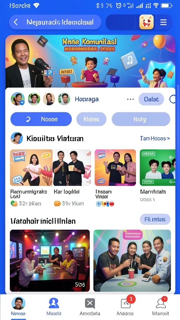 Tampilan awal yang menarik dan mudah dinavigasi.